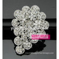 over-sized large summer flower crystal alloy brooch